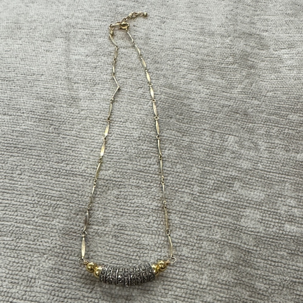 Elegant Silver and Gold Necklace